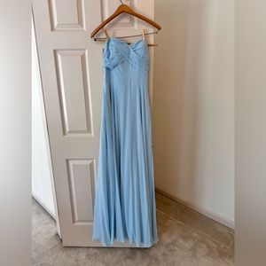 Dear Cleo - Tiffany - Breeze Light Blue Strapless Bridesmaid Dress - Size 8